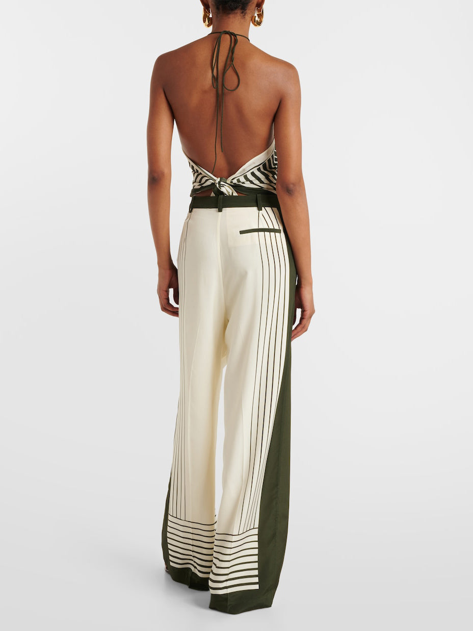 Unique Garden Stripe Print Pants