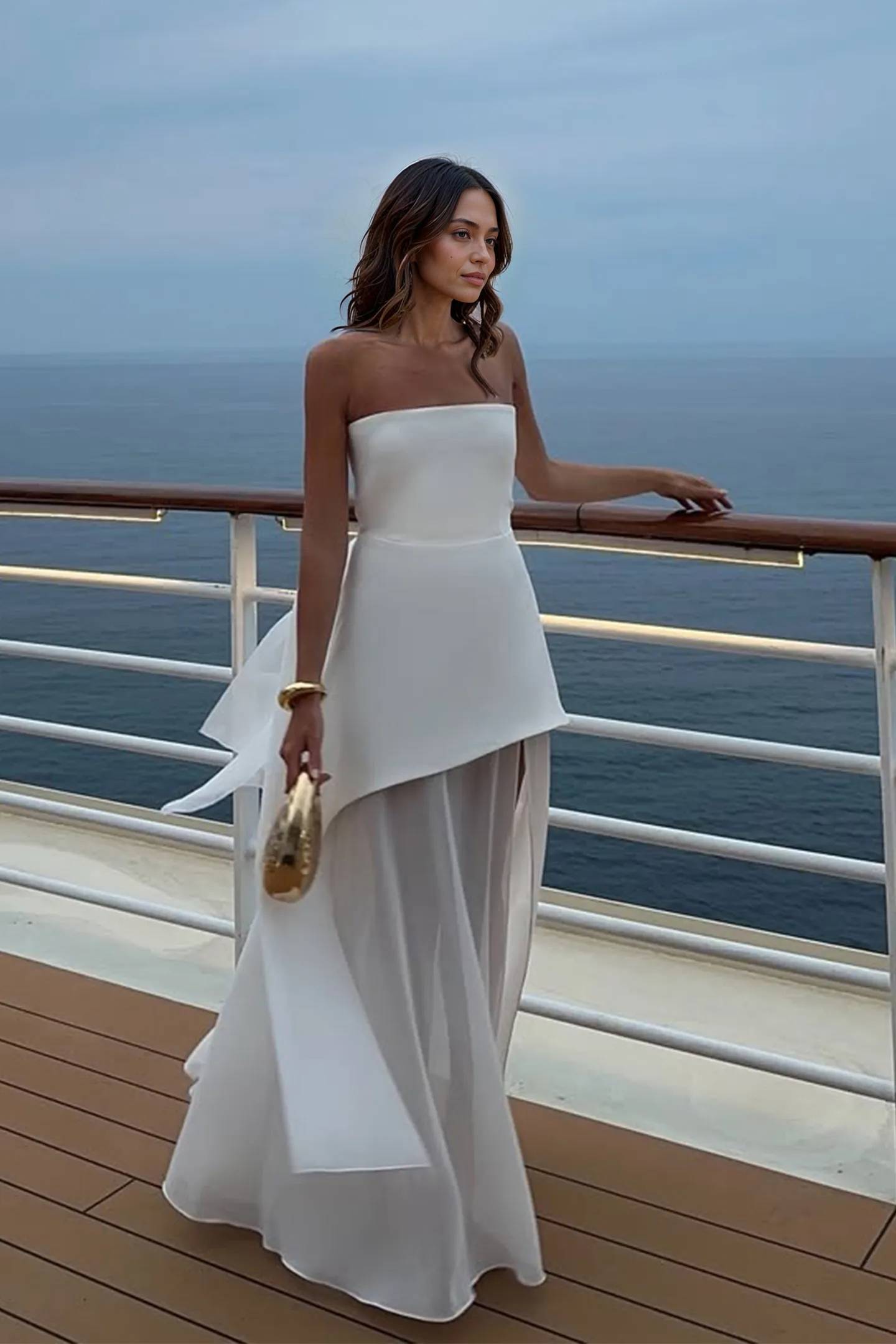 Tube Top Spliced Dress with Scarf – aMoonlark