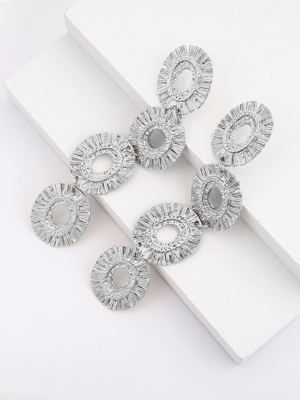 Multi-Layered Circle Metal Earrings