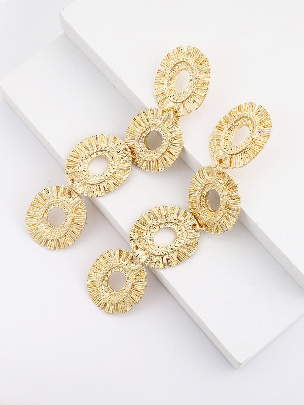 Multi-Layered Circle Metal Earrings