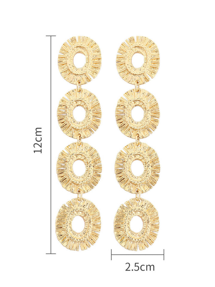 Multi-Layered Circle Metal Earrings