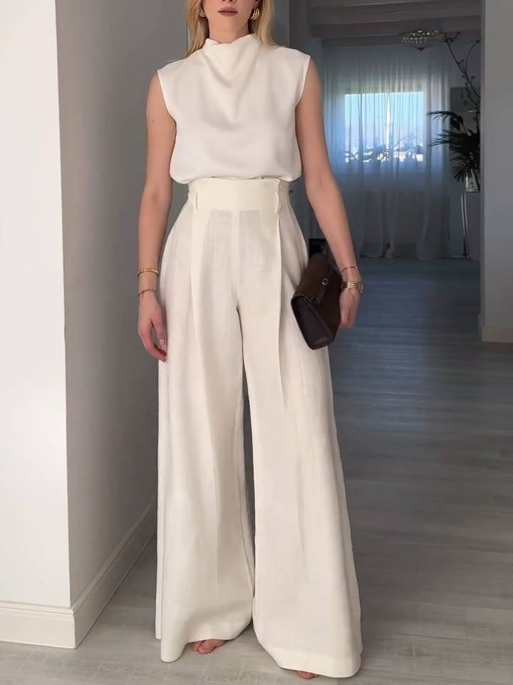 Minimalist High-Waist Wide-Leg Pants