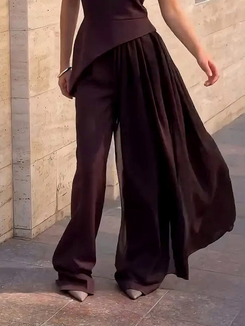 Elegant Wide-Leg High-Waist Pants