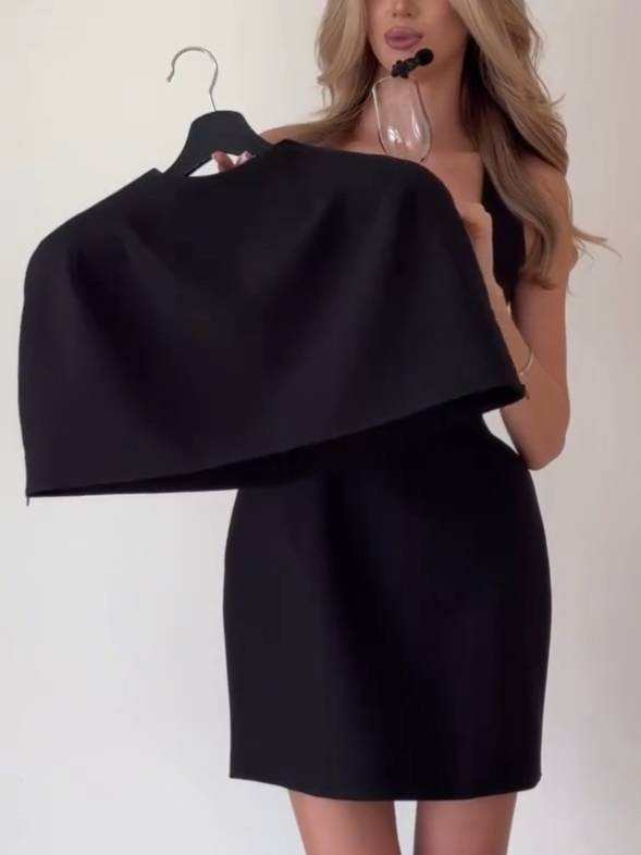 Shawl Design Mini Dress