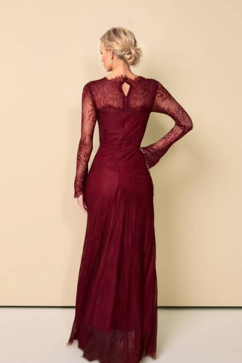 Lace Fishtail Maxi Dress