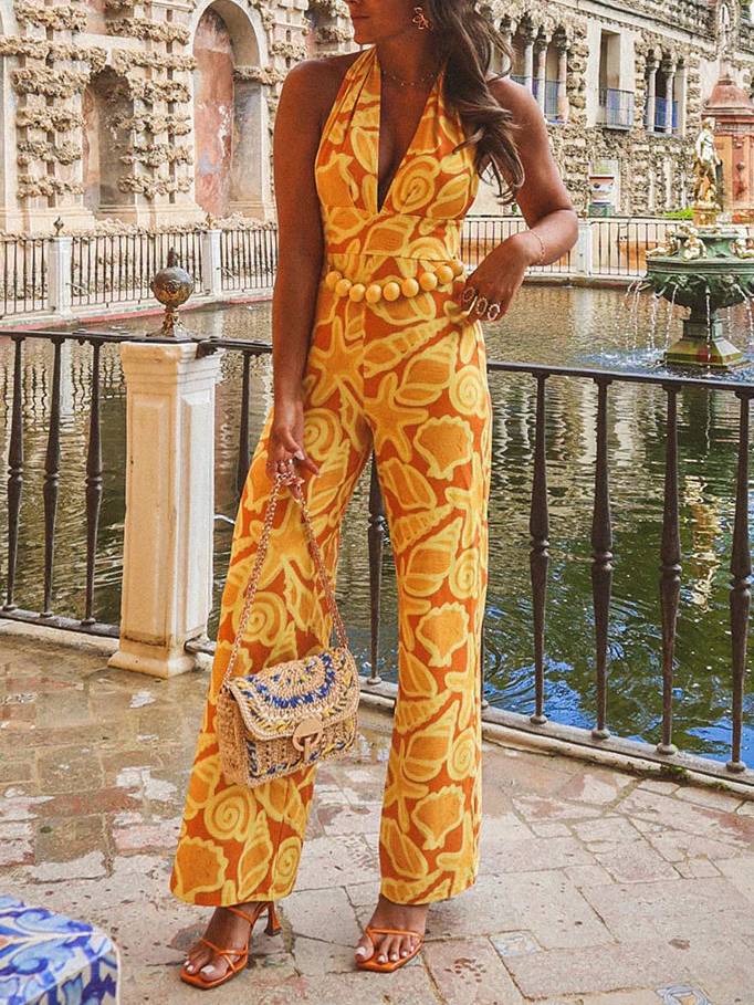 Multi-way Of Wear Printed Jumpsuit