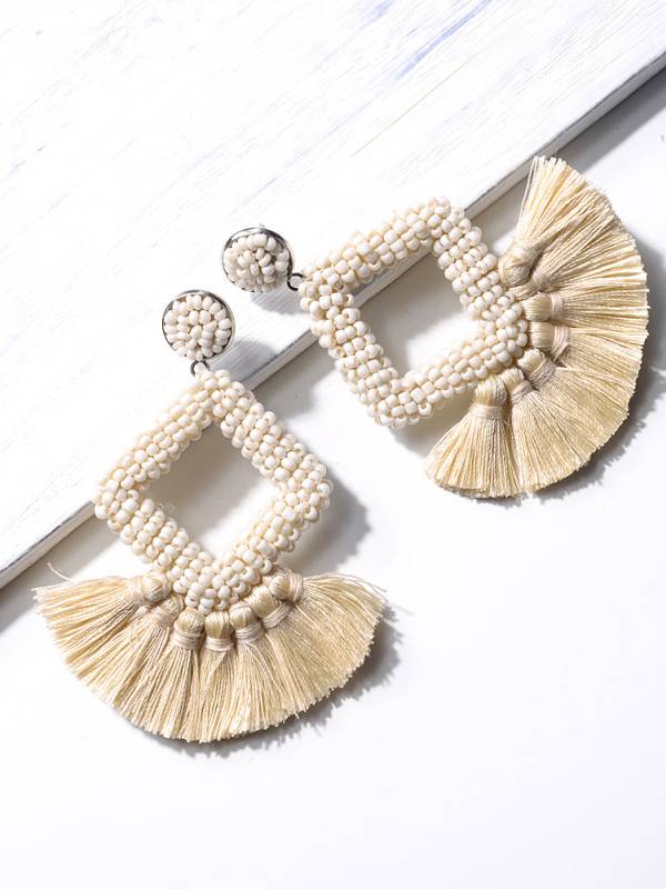 Hand-woven Tassel Earrings