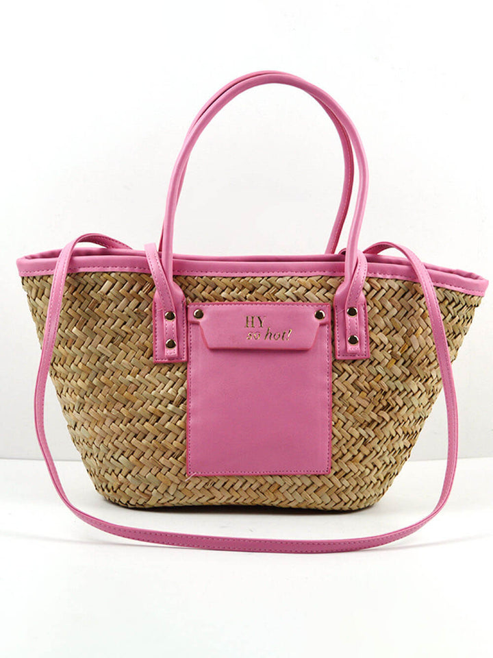 Fashionable One-Shoulder Handbag Straw Basket Bags