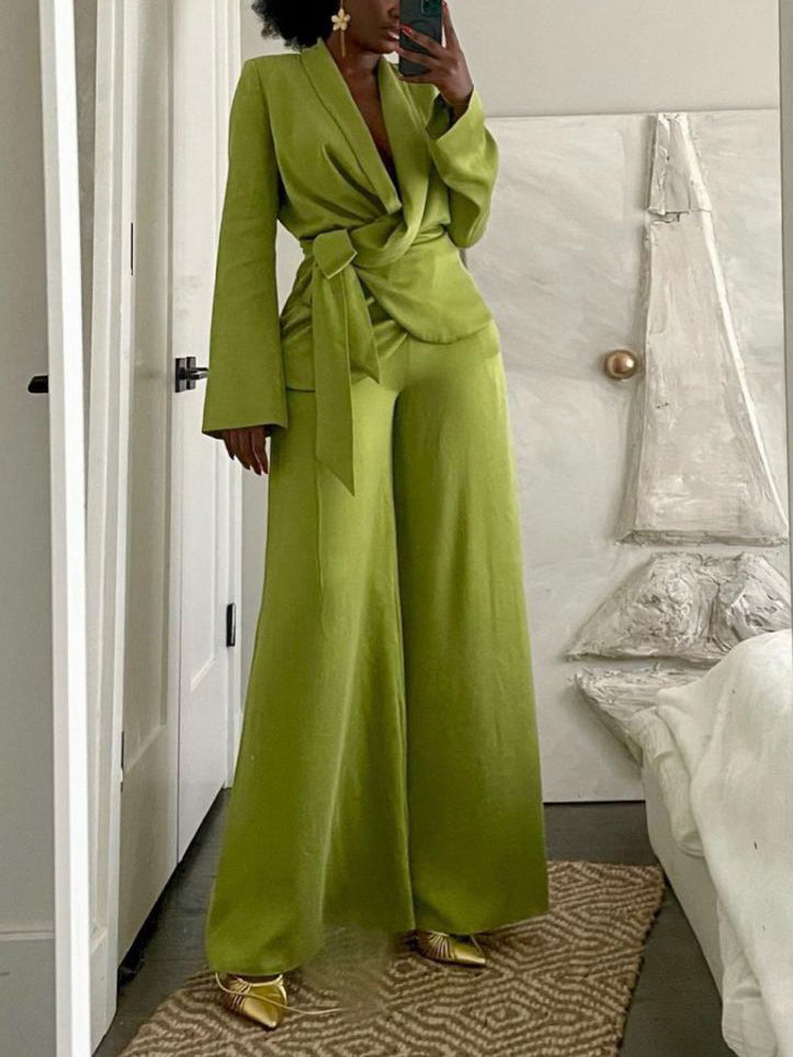 Exquisite Satin Loose Wide-leg Pants
