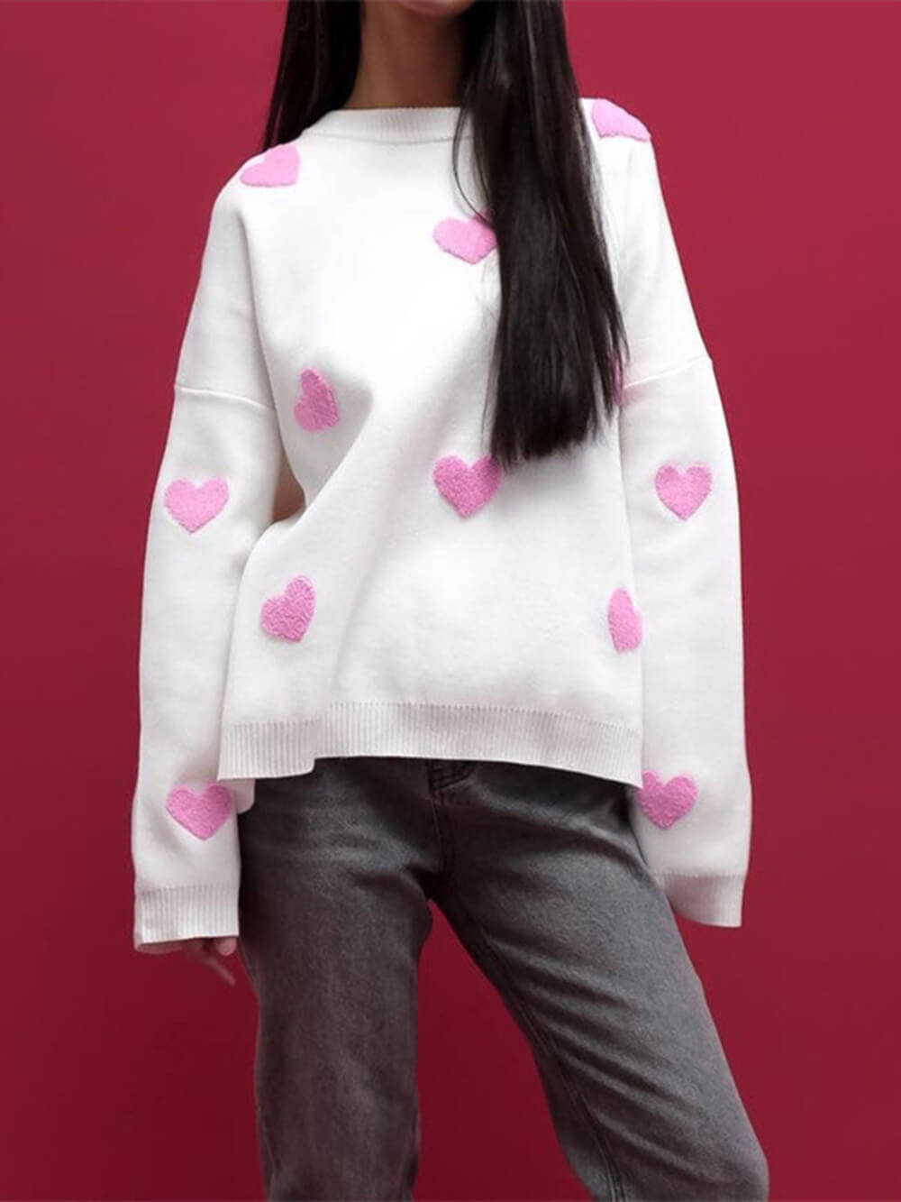 Heart Knit collegepaita