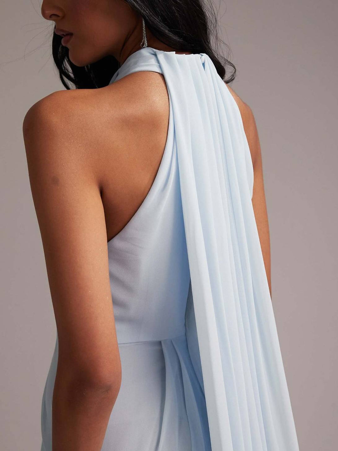 Elegant Minimalist Front And Back Ribbon Ribbon Maxi Dress