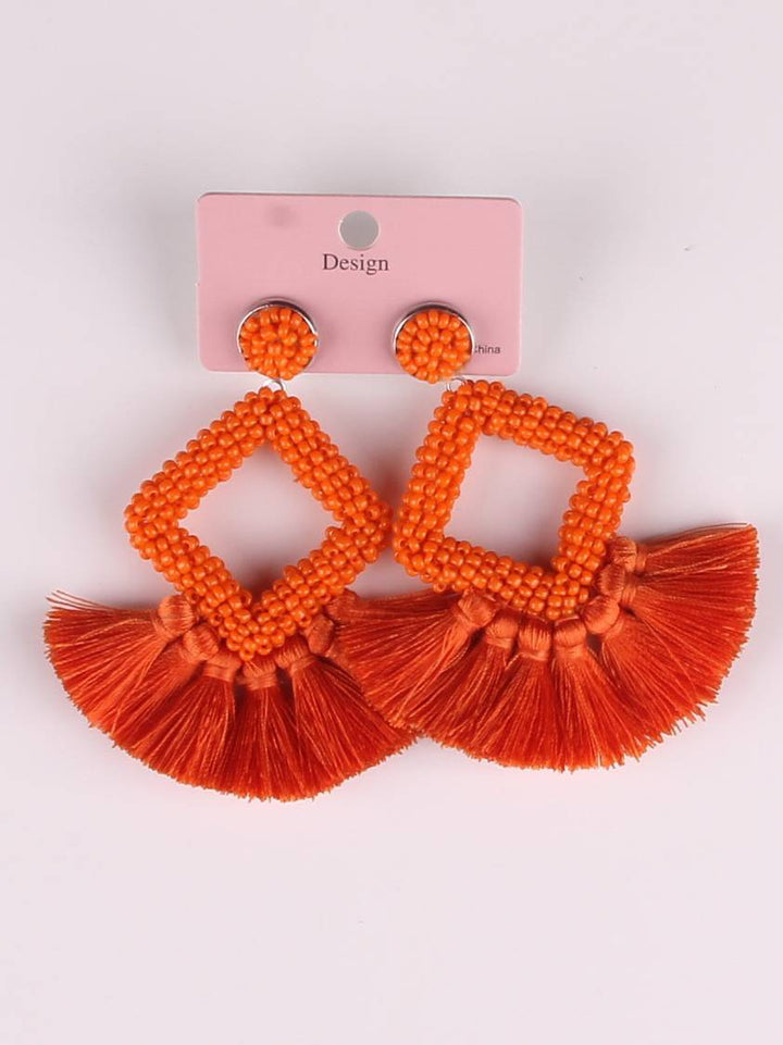 Hand-woven Tassel Earrings