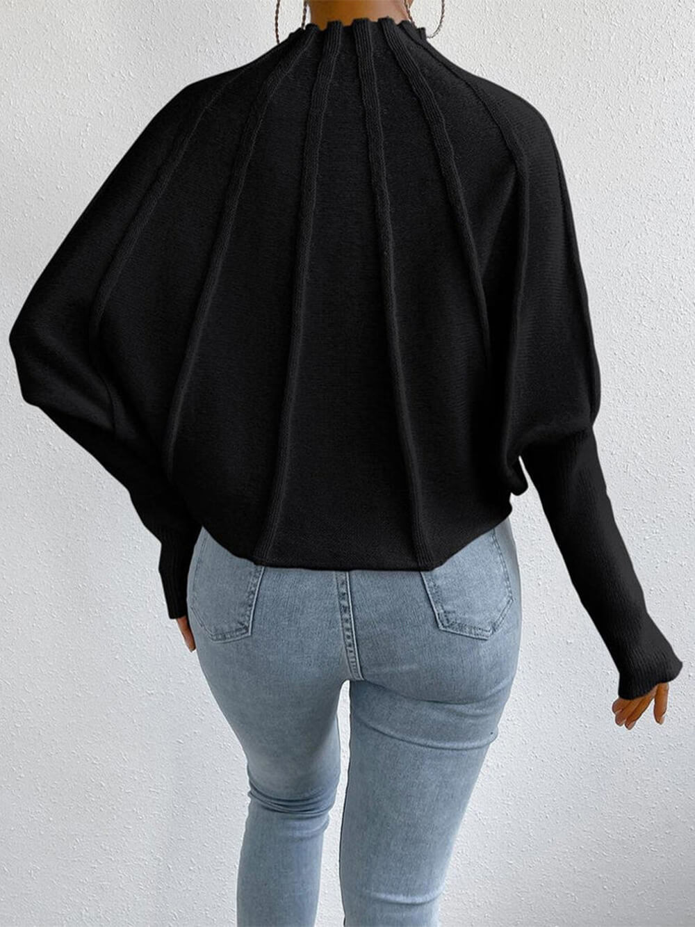 Yksinkertainen Dolman Sleeve -villapaita