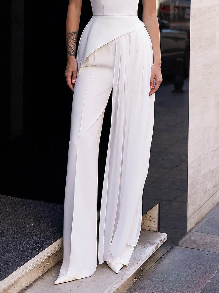 Elegant Wide-Leg High-Waist Pants