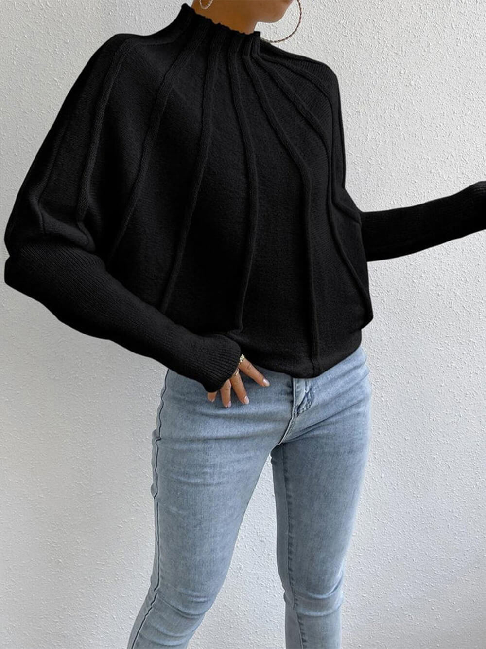 Enkel Dolman-sleeve genser