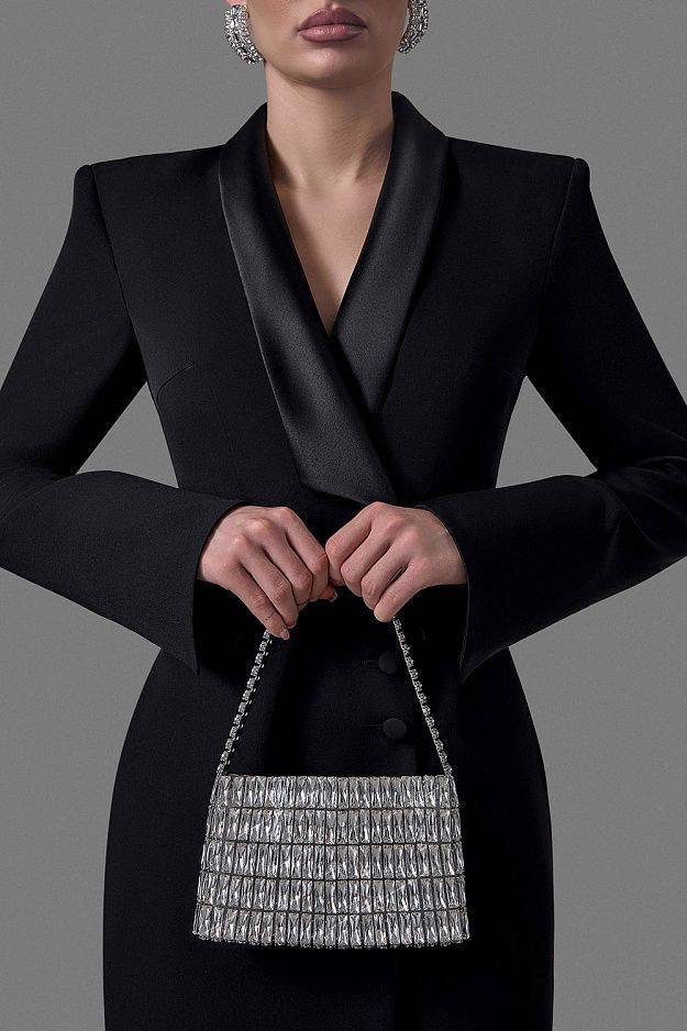 Back Slit Suit Dress