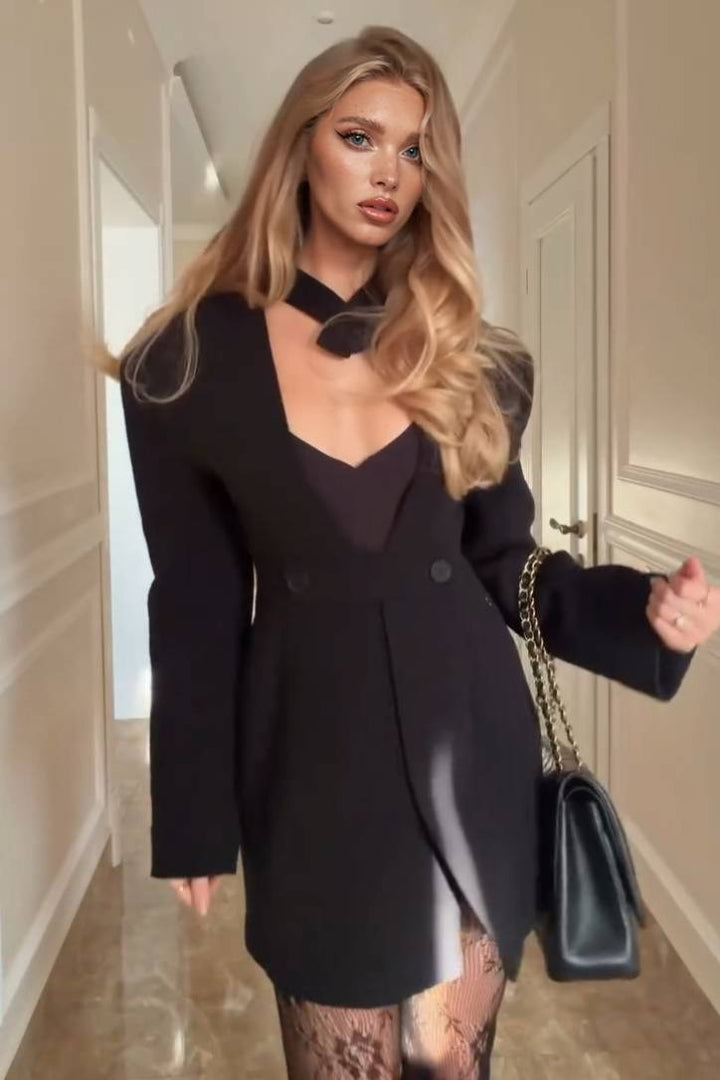 Unique Design Blazer Mini Dress