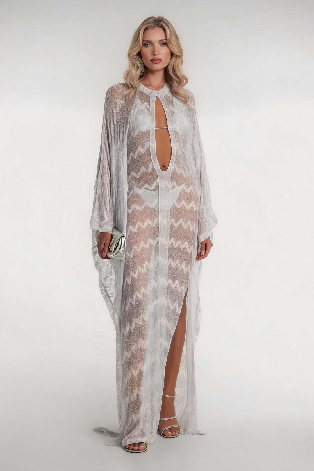 Hollow Design Knit Loose Maxi Dress