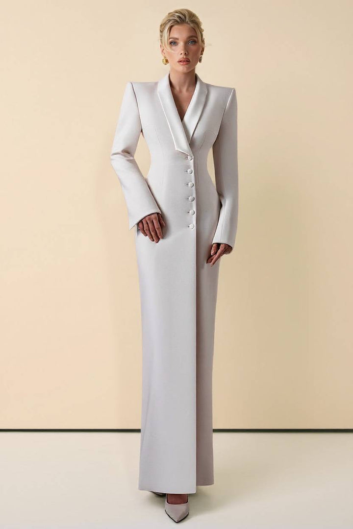 Back Slit Suit Dress