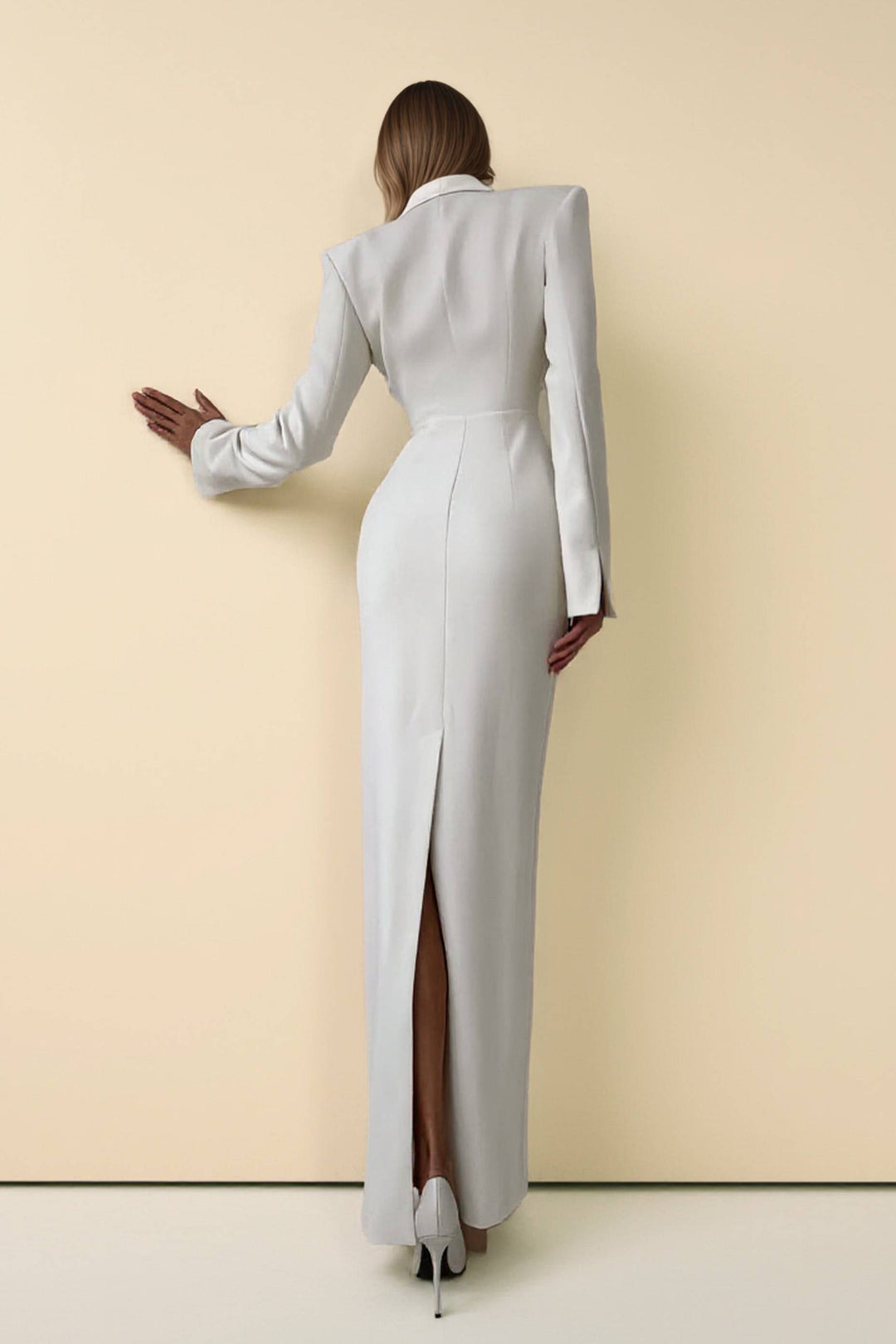 Back Slit Suit Dress