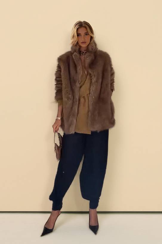 Cross Design Loose Shirt And Lantern Pants Set