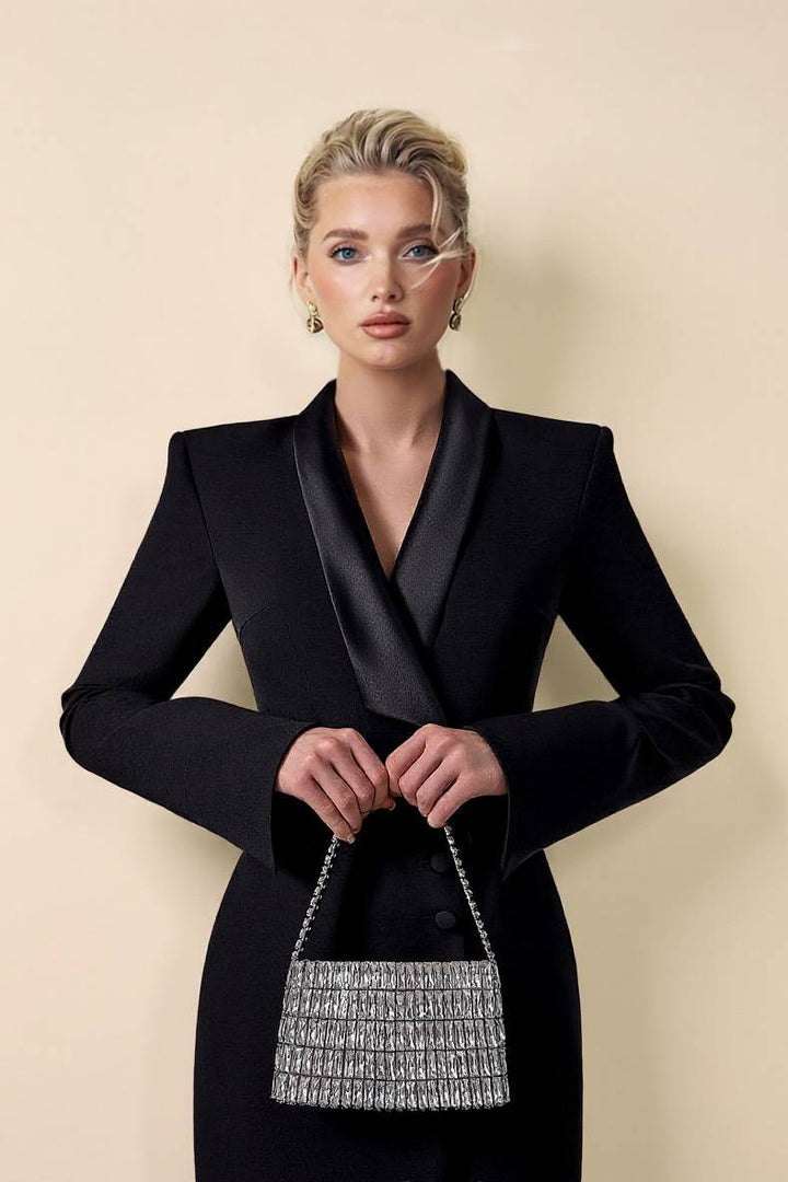 Back Slit Suit Dress