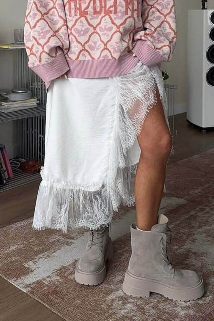 Casual Letter Diamond Print Crew Neck Long Sleeve Sweater