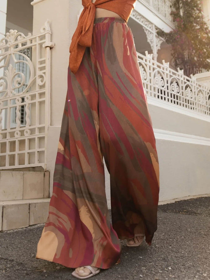 Casual Bell-Sleeve Wrap-Up Tie-Down Top