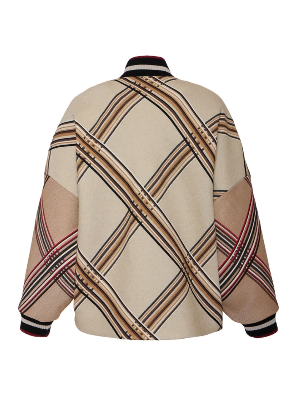 Classic Cross-Striped Light Beige Jacket