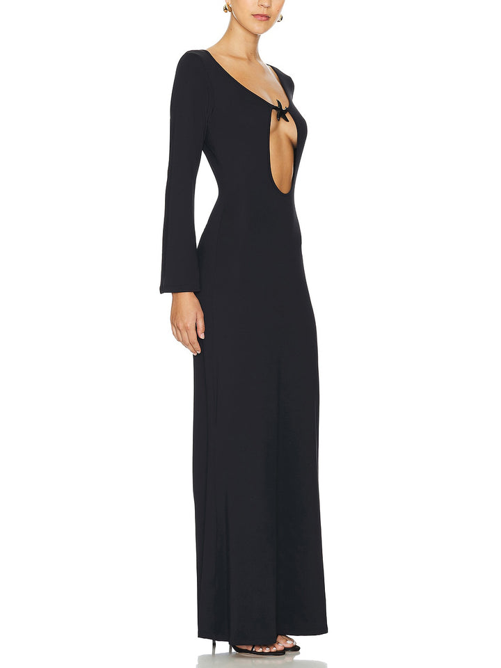 Sexy Cutout Starfish Embellished Maxi Dress