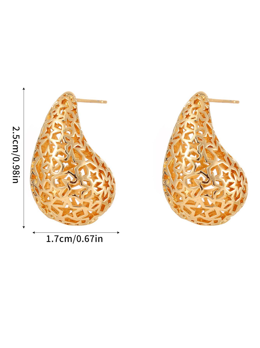 Palace Style Hollow Pattern Teardrop Earrings