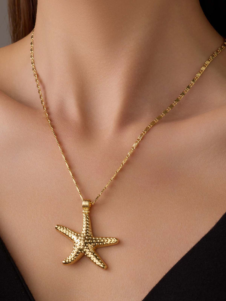 Simple Starfish Ocean Pendant Necklace