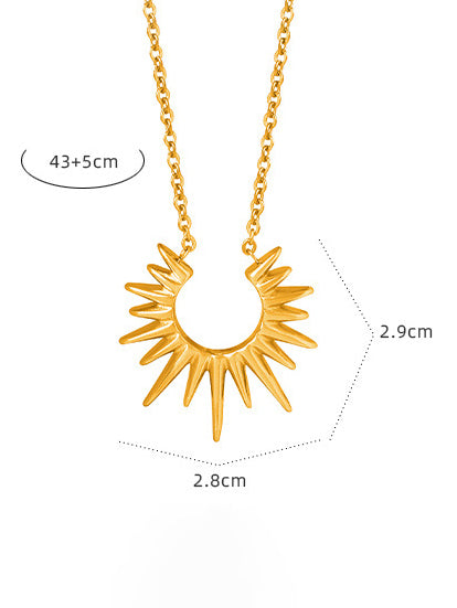 Vintage Sunflower Clavicle Necklace