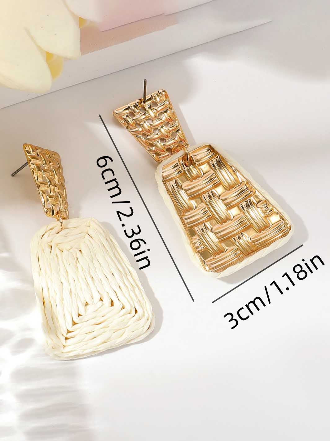 Fashion Retro Braided Exaggerated Earrings