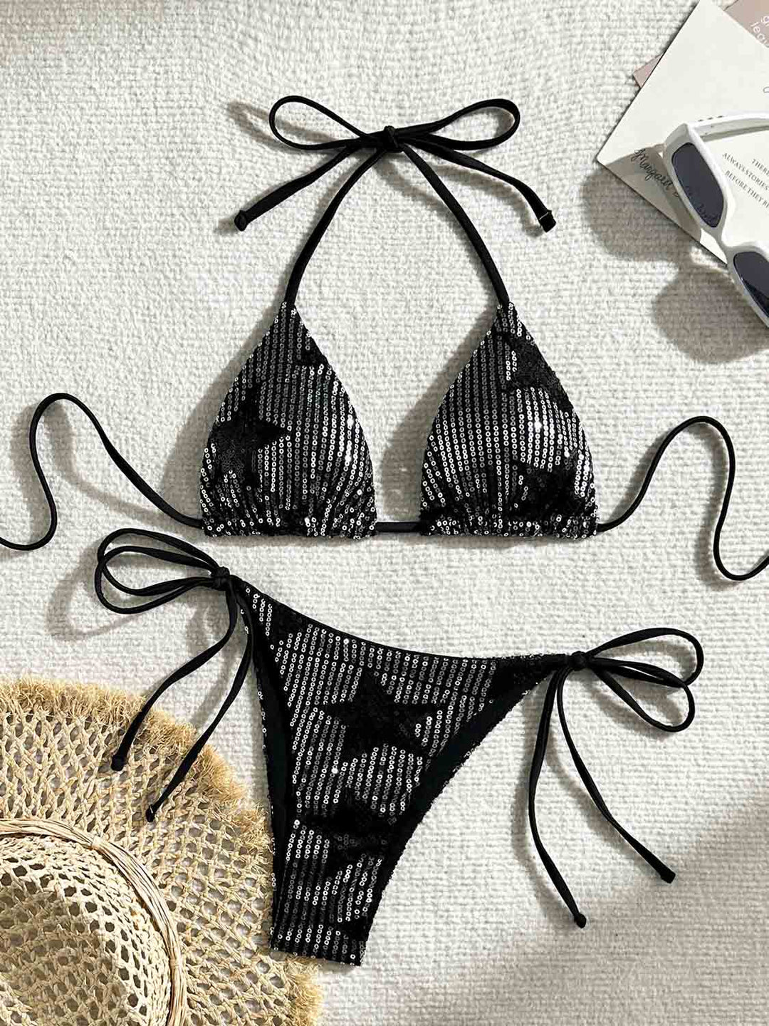 Sexy Star Sequin Bikini Swimsuit Set