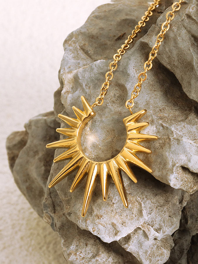 Vintage Sunflower Clavicle Necklace