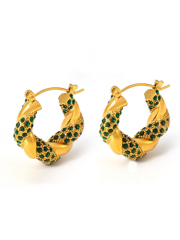 Temperament U-shaped Twist Earrings