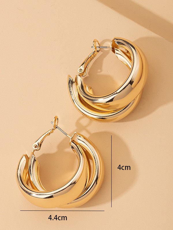 Retro Simple Irregular Hoop Earrings