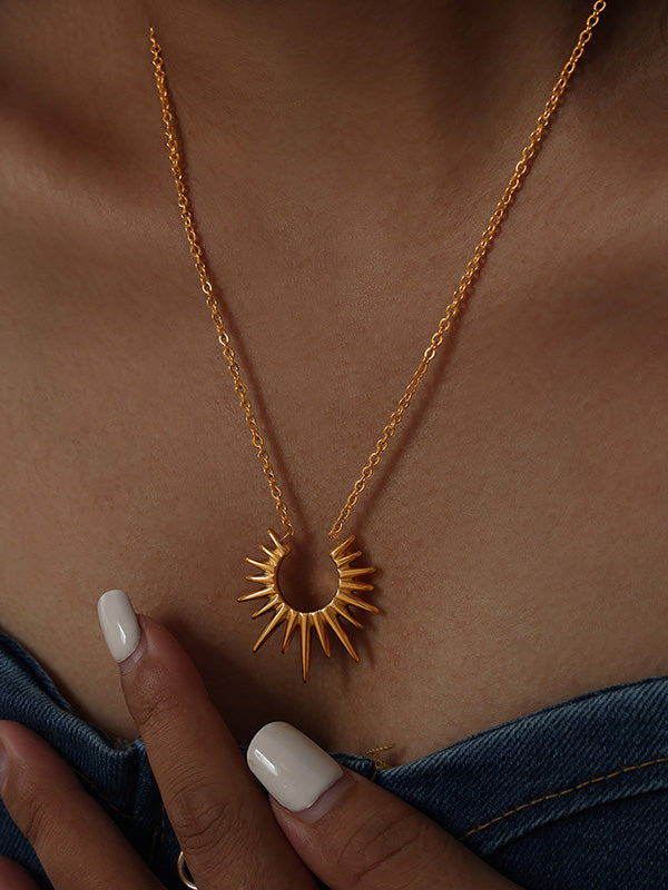 Vintage Sunflower Clavicle Necklace