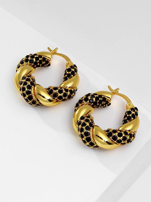 Temperament U-shaped Twist Earrings