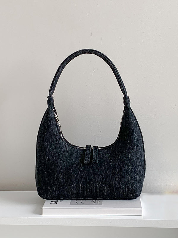 Mode nisch handhållen denim Dumpling Bag