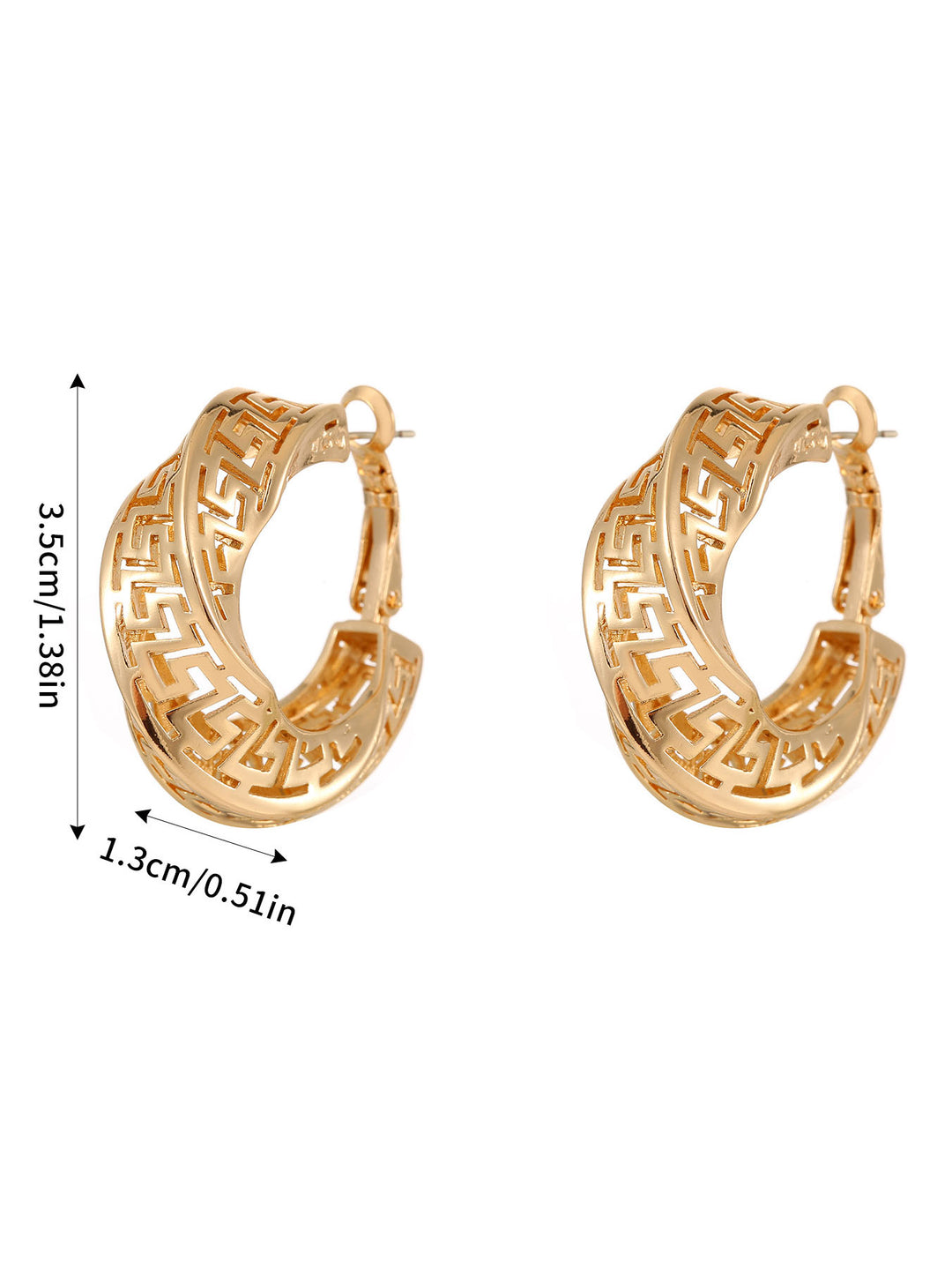 Personalized Palace Style Hollow Pattern Light Luxury Earrings