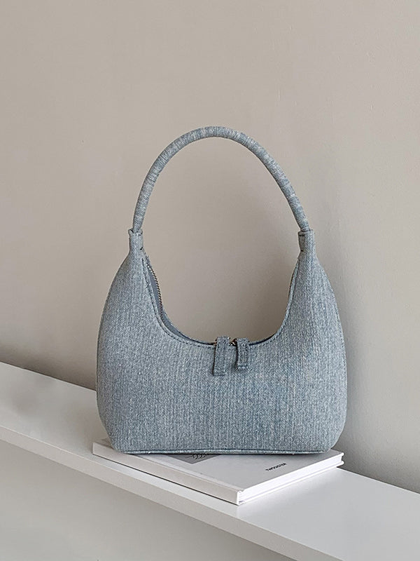 Mode nisch handhållen denim Dumpling Bag