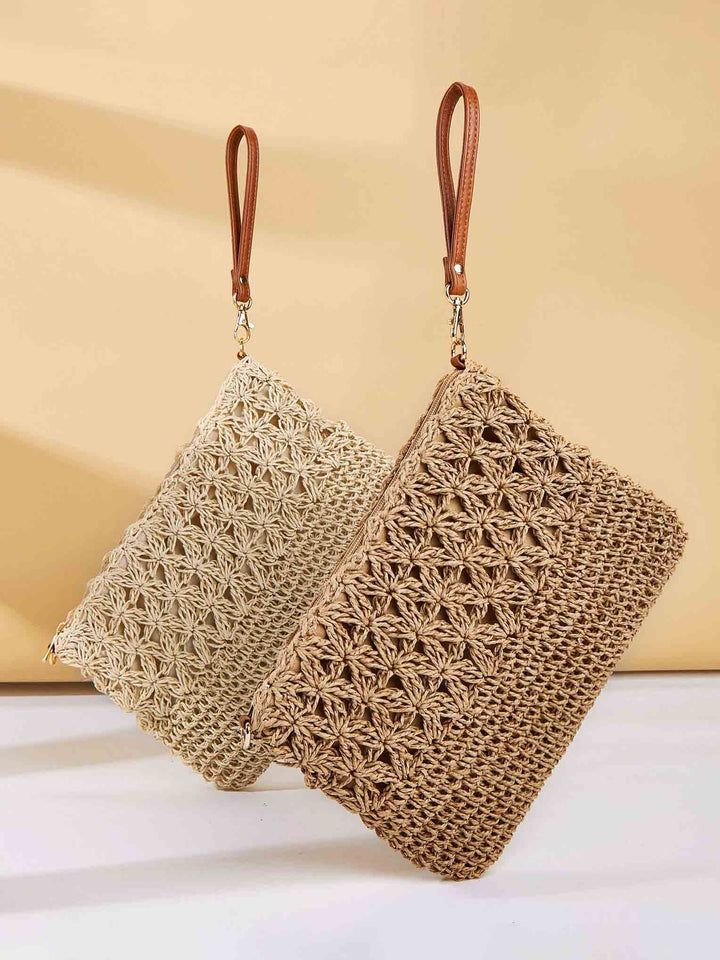 Simple Artistic Straw Beach Tote