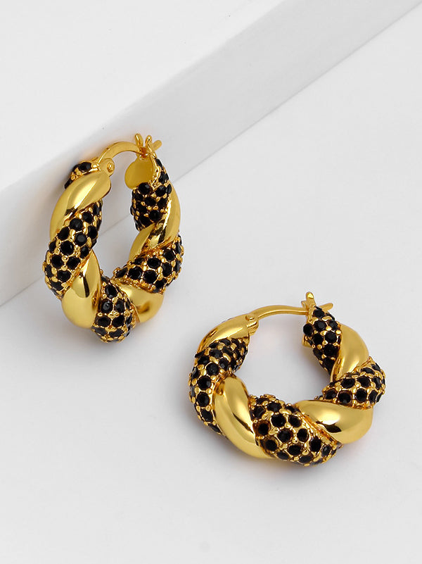 Temperament U-shaped Twist Earrings