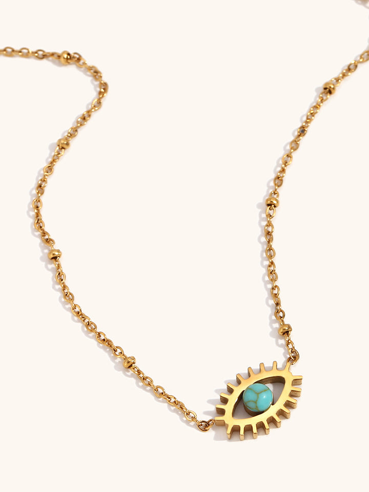 Turquoise Evil Eye Pendant Necklace