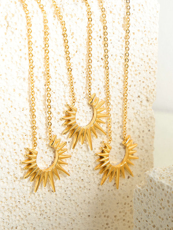 Vintage Sunflower Clavicle Necklace