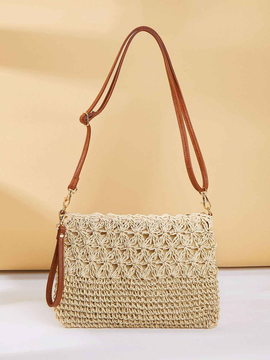 Simple Artistic Straw Beach Tote