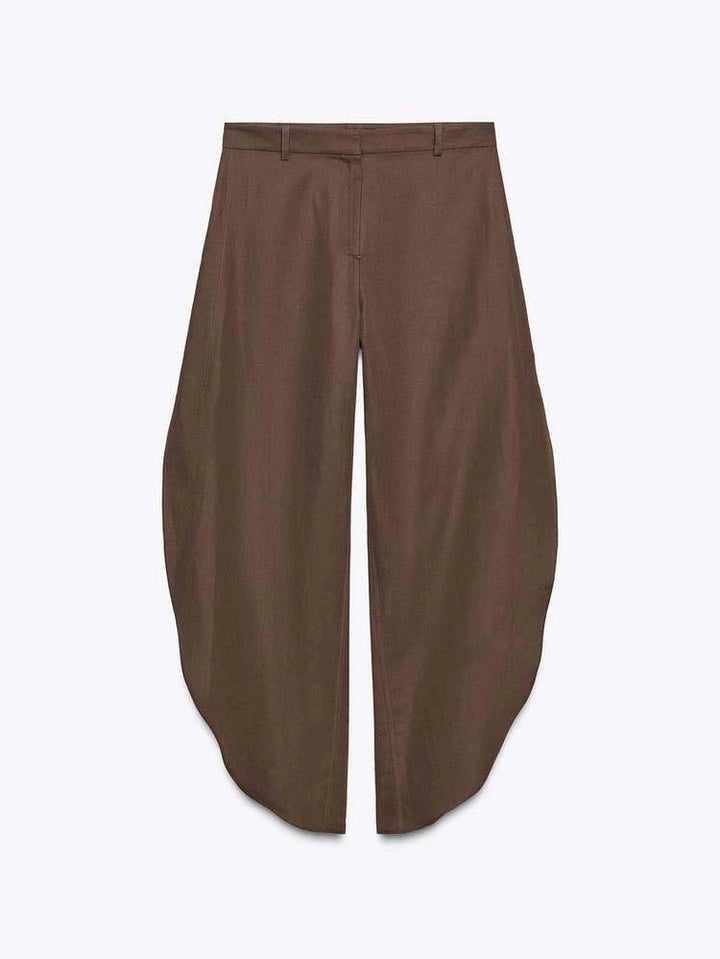 Oblique Collar Off-shoulder bodysuits And Side Slits Wide Leg Pants Suit- Pants