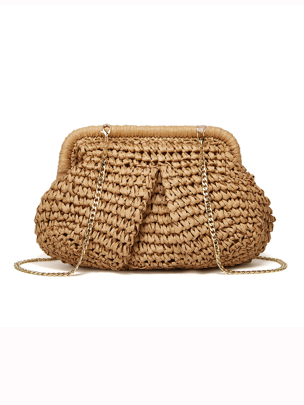 Embreagem Crossbody de palha Cloud Dumpling